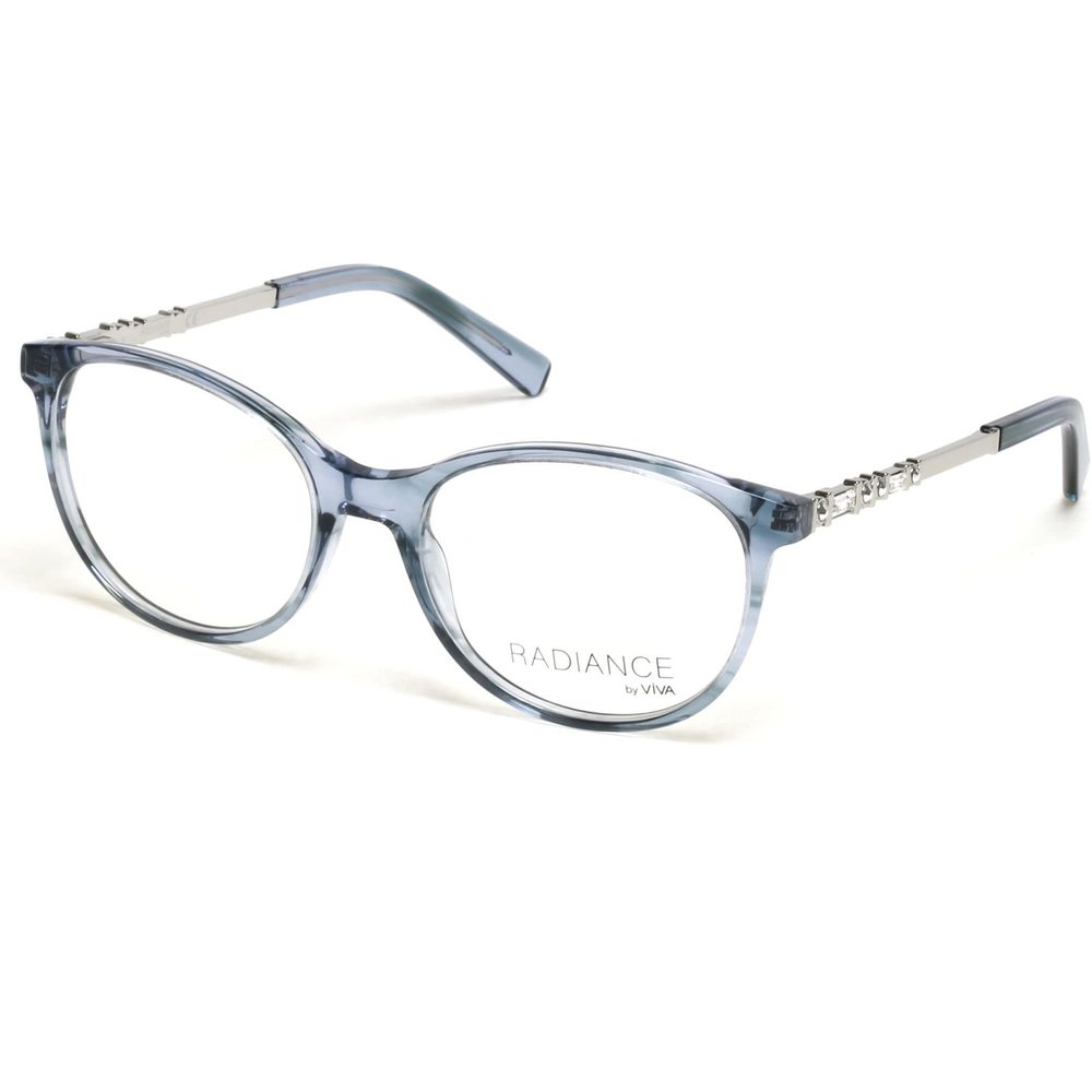 New Radiance by Viva VV 8018 092 Crystal Blue Eyeglasses 52/17/140